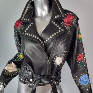 CARMAR Denim Leather Jacket
